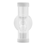 Sand timer with suction cup, 2 minutes white colour