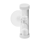 Sand timer with suction cup, 2 minutes white colour second view