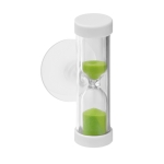 Sand timer with suction cup, 2 minutes lime colour second view