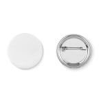 Small pin badge, Ø 44 mm white colour