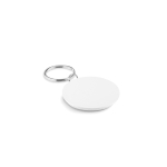 Keyring with button, Ø 44 mm white colour second view