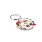 Keyring with button, Ø 44 mm white colour fifth view