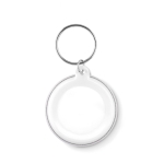 Keyring with button, Ø 44 mm white colour ninth view