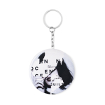 Keyring badge with bottle opener, Ø 58 mm white colour second view