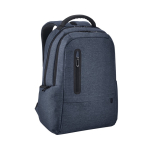 Waterproof laptop backpack with padded backrest, 17'' blue colour