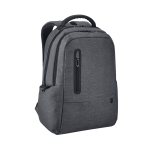 Waterproof laptop backpack with MicroUSB port 17'' grey colour