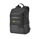 Laptop backpack with padded pockets with  15.6'', Outline black colour image with logo