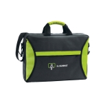 Document bag with carrying strap and handle, NorthPoint light-green colour image with logo