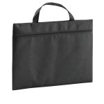 Trade fair bag non-woven fabric and carrying handle black colour