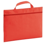 Trade fair bag non-woven fabric and carrying handle red colour