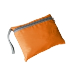 Foldable ripstop sports backpack with front pocket orange colour third view