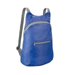 Foldable ripstop sports backpack with front pocket royal blue colour