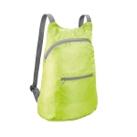 Foldable ripstop sports backpack with front pocket light-green colour