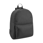 Kid's backpack with front pocket and padded straps black colour