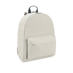 Kid's backpack with front pocket and padded straps beige colour