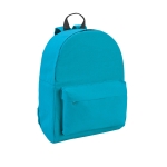 Kid's backpack with front pocket and padded straps light blue colour