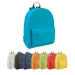 Kid's backpack with front pocket and padded straps various colours