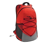 Hiking backpack 600D with mesh side pockets red colour