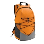 Hiking backpack 600D with mesh side pockets orange colour