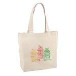 Cotton bag with internal compartments, 280 g/m2 natural colour image with logo