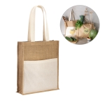 Jute bag with side compartment, 240 g/m2, Yute Pocket various colours