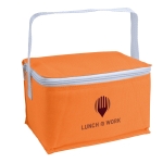 Cooler bag with space for 6 cans, Polar orange colour image with logo