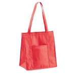 Non-woven cooler bag with long handles, 80 g/m2, Shopper red colour