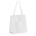 Non-woven cooler bag with long handles, 80 g/m2, Shopper white colour