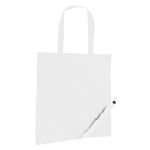 Shopping bag made of 190T polyester, Raspberry white colour