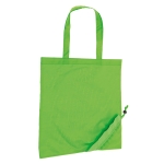 Shopping bag made of 190T polyester, Raspberry light-green colour