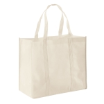 Large non-woven shopping bag, 80gsm, Maltby beige colour