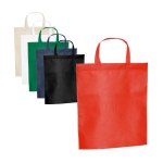 Affordable non-woven bag with short handles, 80 g/m2 various colours