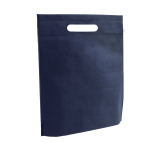 Non-woven bag with die-cut handle, 80 g/m2, Minimart blue colour