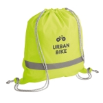 Sports bag with reflective details yellow colour image with logo