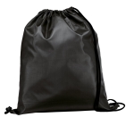 Drawstring bag with reinforced corners, 210D black colour first view