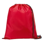 Drawstring bag with reinforced corners, 210D red colour first view