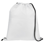 Drawstring bag with reinforced corners, 210D white colour first view