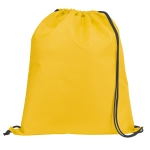 Drawstring bag with reinforced corners, 210D yellow colour first view