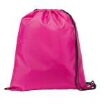 Drawstring bag with reinforced corners, 210D pink colour first view