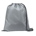 Drawstring bag with reinforced corners, 210D light grey colour