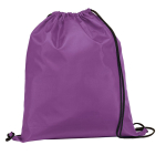 Drawstring bag with reinforced corners, 210D purple colour