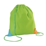 Colourful gym bag for children non-woven, 80g/m² light-green colour