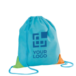 Colourful gym bag for children non-woven, 80g/m² main view