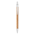 Eco-friendly ballpoint pen cork & aluminium blue ink natural colour first view