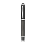 Rollerball and ballpoint pen set metal and carbon fibre black colour second view