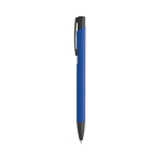 Metal ballpoint pen with coloured body and black ink royal blue colour