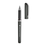 Gel pen with cap gel ink rubber coating, SoftGel grey colour image with logo 4