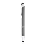 Aluminium touch pen with blue ink, Arrowtouch black colour first view