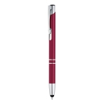 Aluminium touch pen with blue ink, Arrowtouch red colour first view