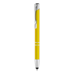 Aluminium touch pen with blue ink, Arrowtouch yellow colour first view